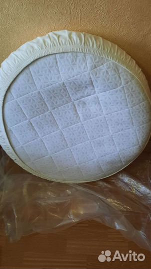 Матрас детский овальный с чехлом, размер 125*75*10