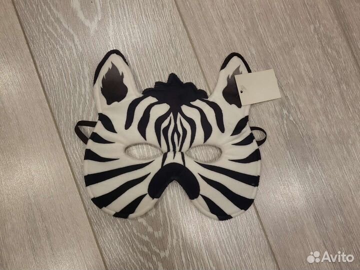 Карнавальные, театральные шляпка и маска зебры