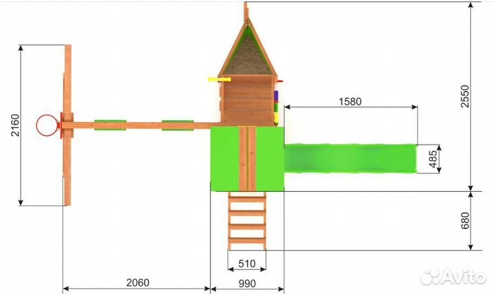 Детская площадка для дачи W3