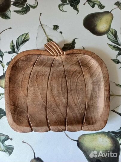 Поднос декоративный тыква в стиле hm home zara