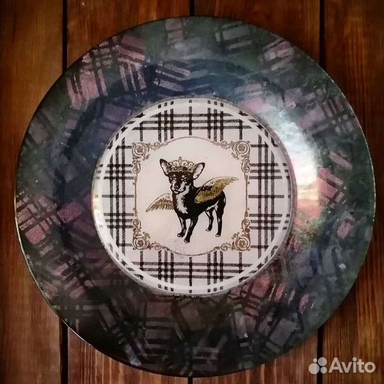 Тарелка декоративная настенная ручной работы