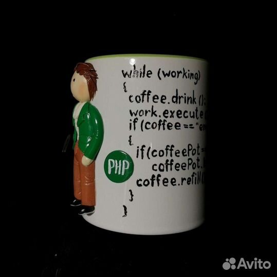 Кружка подарочная программист ручной работы