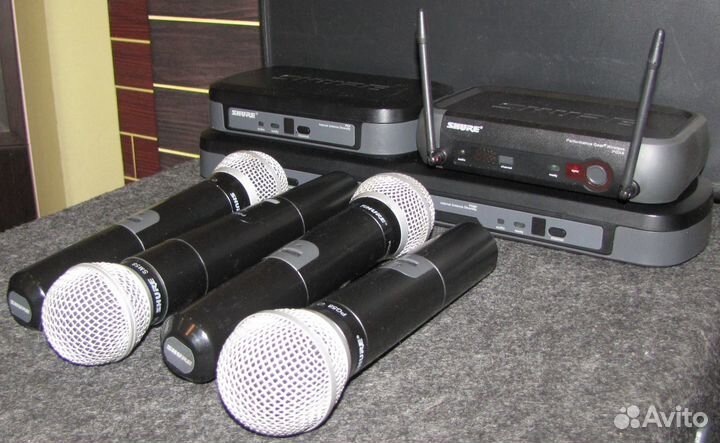 Микрофоны Shure SM58 PG58 4шт вокальные радио Pro