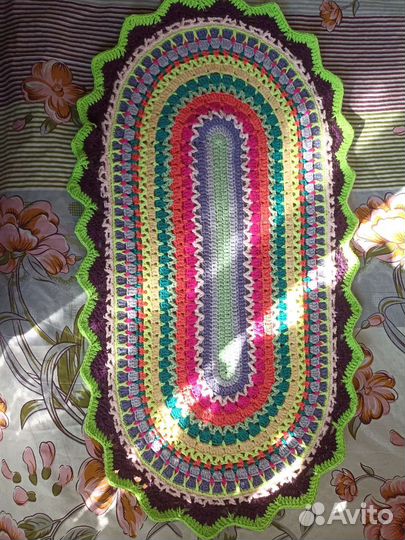 Вязанные коврики крючком