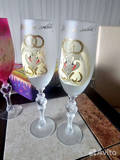Свадебные бокалы новые