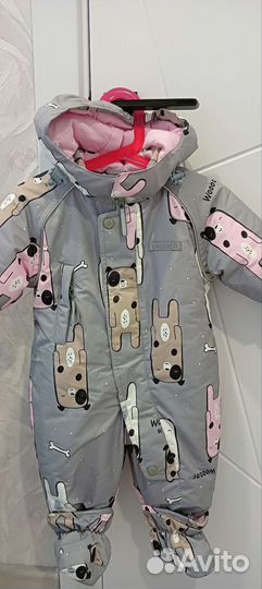 Зимний комбинезон для девочки 62-68р