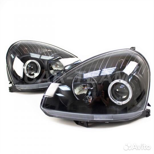 Фары LADA Priora би-линзы С ангельскими глазками