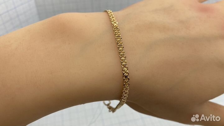 Золотой браслет 17 см