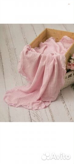 Плед детский вязаный тонкий