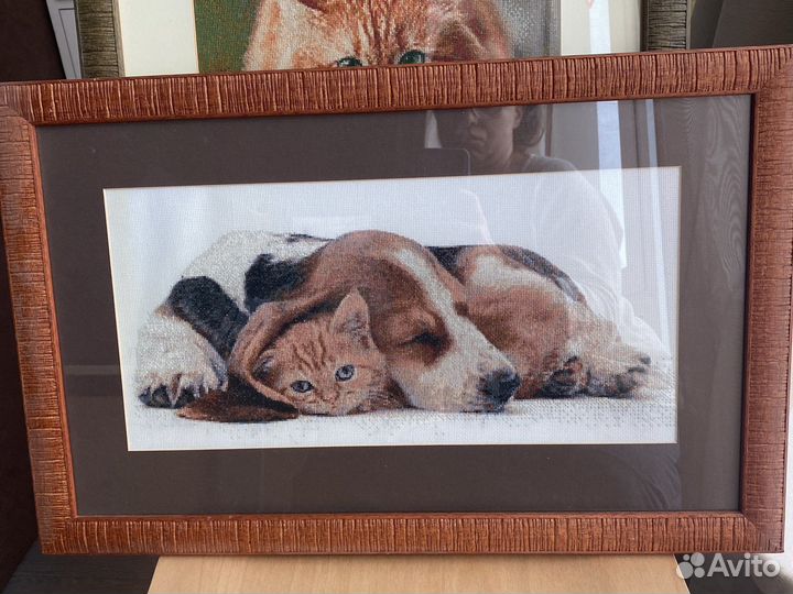 Картина вышитая крестом ручная работа