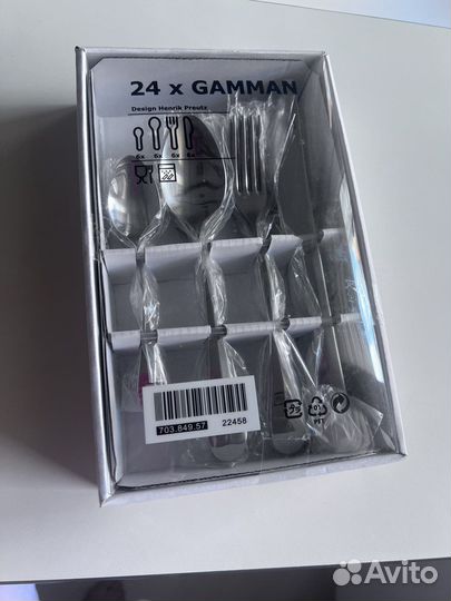 Набор столовых приборов икеа гамман