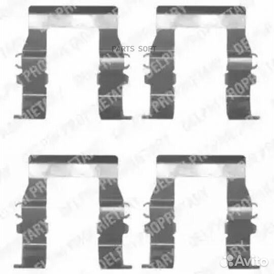 Delphi LX0171 Рем.ком/кт торм. колодок