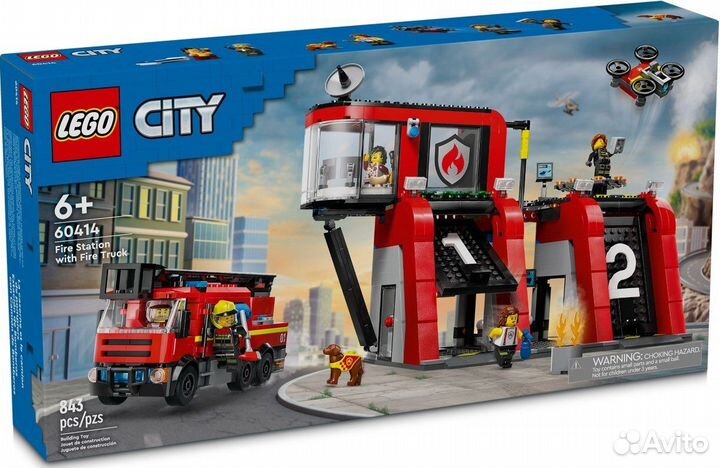 Lego City 60414 Пожарная часть с пожарной машиной
