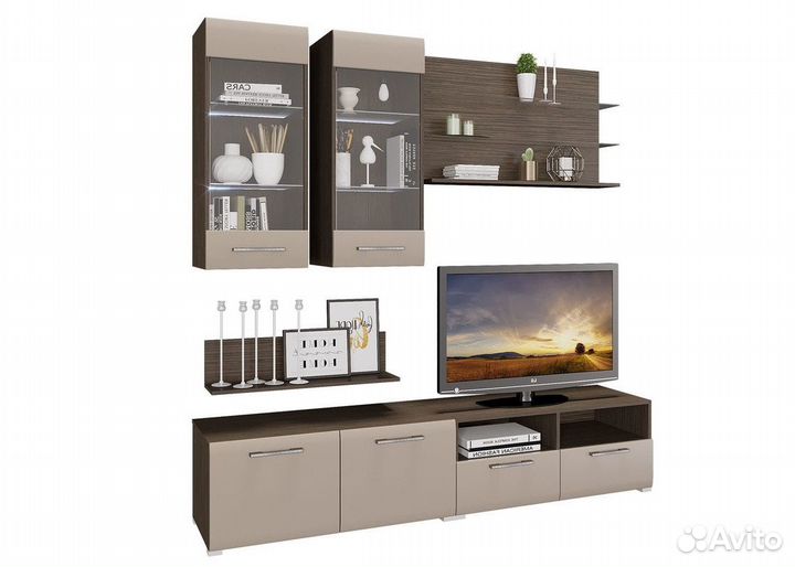 Гостиная Ненси 3 венге/капучино глянец