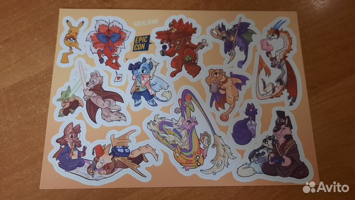 Epic Con стикерпак наклейки мерч Эпиккон