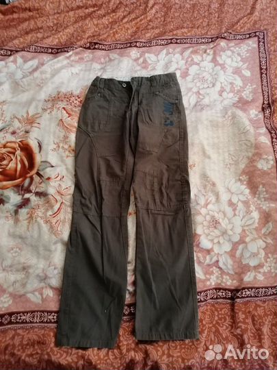 Брюки оливковые 158 см