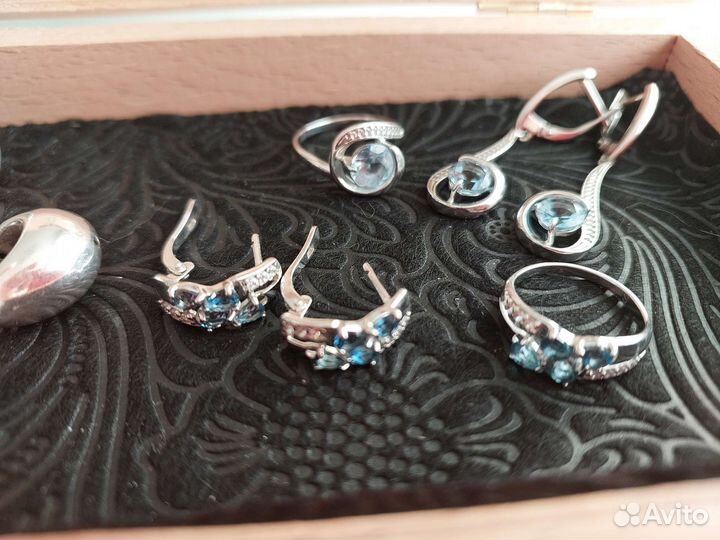 Серьги, кольца