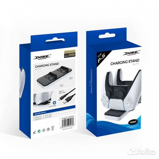 Зарядная станция ps5 для 2-x геймпадов dobe