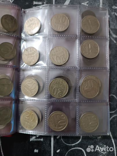 Буклет с монетами СССР, России