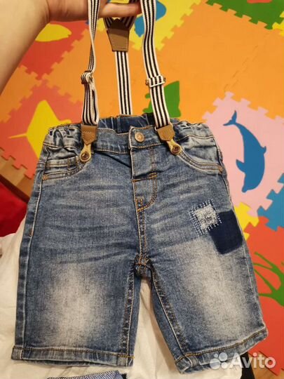 Нарядная рубашка на годик шорты 92