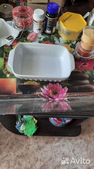 Горшочки для запекания квадратные белый