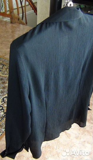 Чёрная лёгкая рубашка-блуза, р.38, торг
