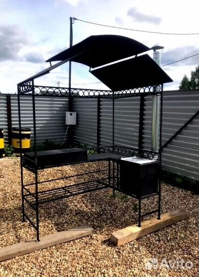 Мангал с печью