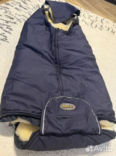 Меховой конверт в коляску овчина