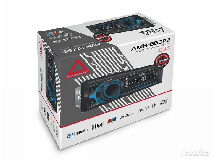 Aura AMH-550PS USB-ресивер, 4x51w, USB FM/AUX/BT