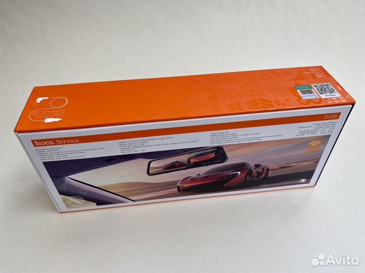 Регистратор зеркало Hoco DI36 (две камеры)