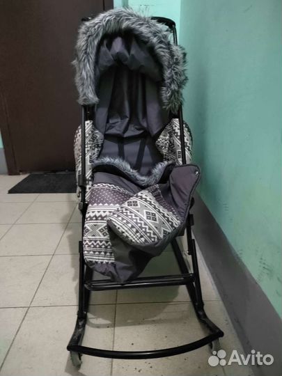 Детские санки коляска ника