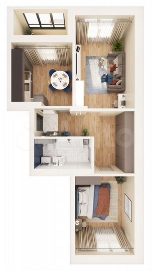 2-к. квартира, 63 м², 12/17 эт.