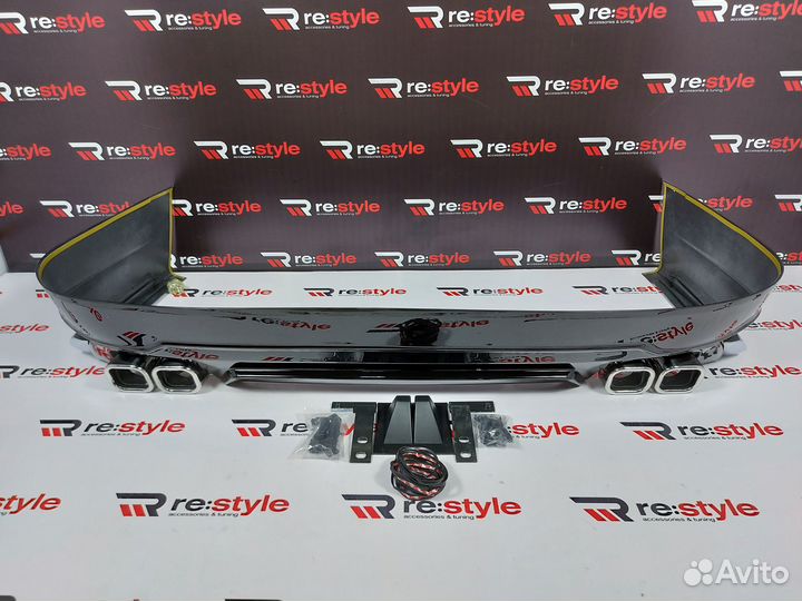 Губа задняя Toyota Land Cruiser Prado 120 Черная