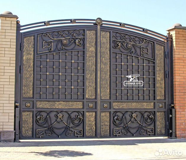 Кованые ворота и калитка (vk-334)
