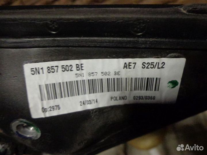 Зеркало правое Volkswagen Tiguan 5N1 2007-2016