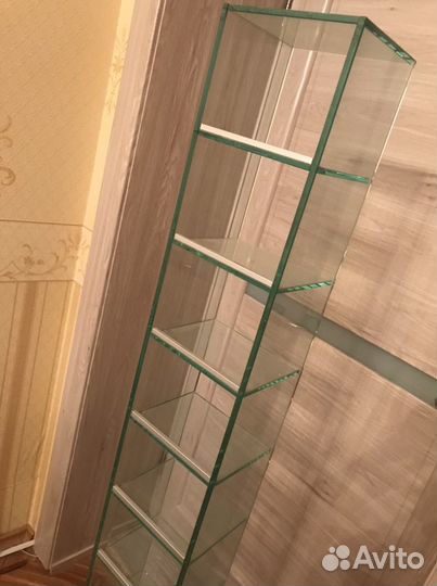 Полка стойка под cd диски стекло