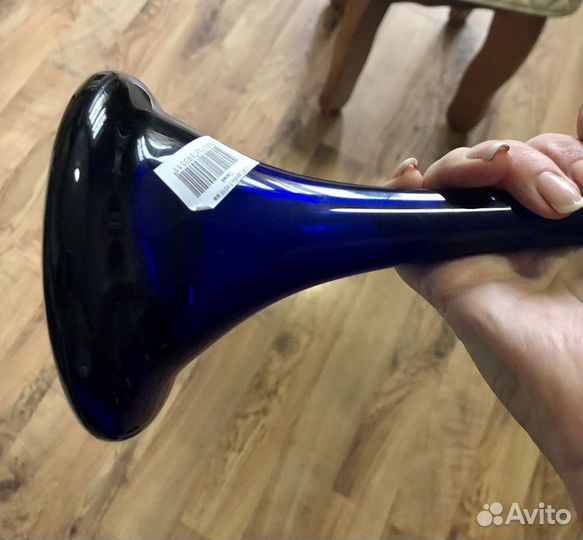 Ваза 55 см синяя, подарок на праздник