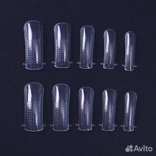 Гелевые типсы и верхние формы для наращивания