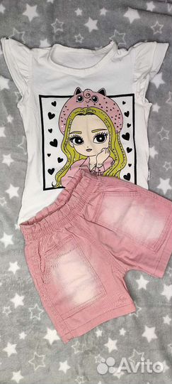 Костюм шорты с футболкой для девочки