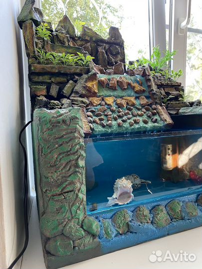 Акквариум водопад, ручная работа''
