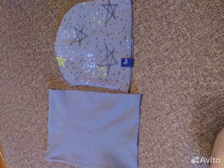 Комплект шапка и снуд.8-10 лет.На осень