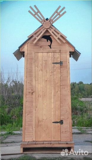 Уличный туалет деревянный З747