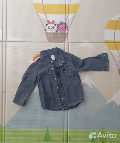 Джинсовая рубашка детская