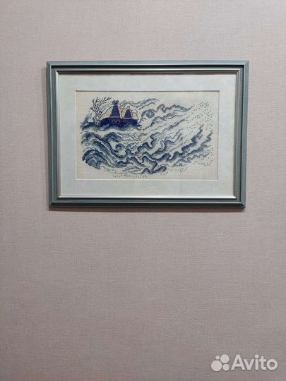 Картина вышитая крестом ручная работа