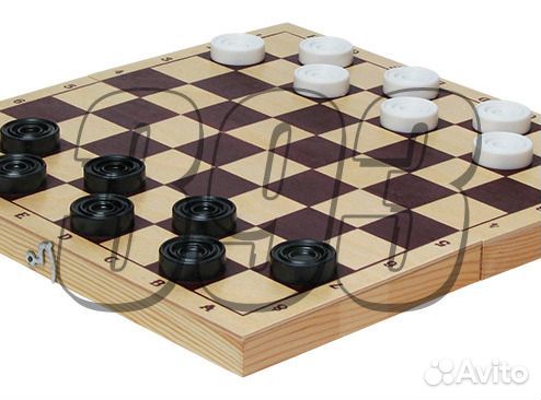 Шашки 64-клеточные Школьные (пластиковые фи (1285)