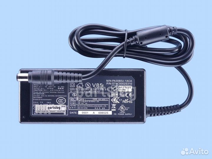 Блок питания для Toshiba 15V 4A 6.3x3.0mm 60W