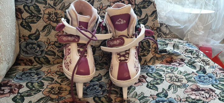 Коньки детские раздвижные размер 33-36