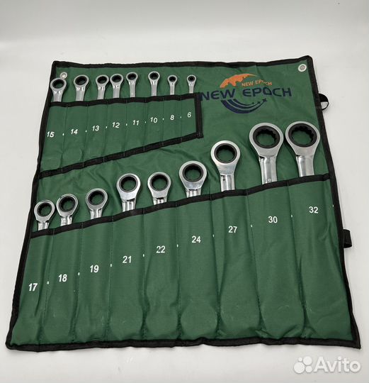Набор гаечных ключей с трещоткой New epoch 6-32