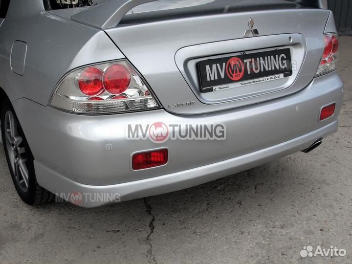 Юбка заднего бампера Sport на Mitsubishi Lancer 9