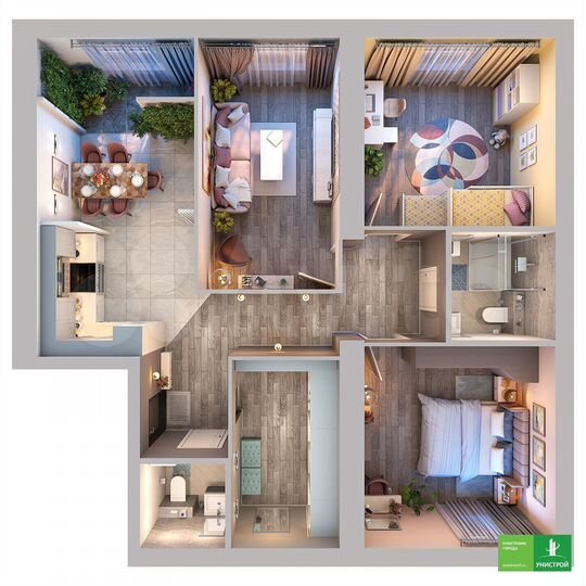 3-к. квартира, 95,4 м², 2/11 эт.